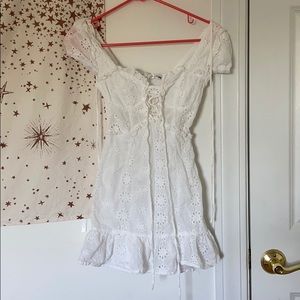 Dainty white spring dress